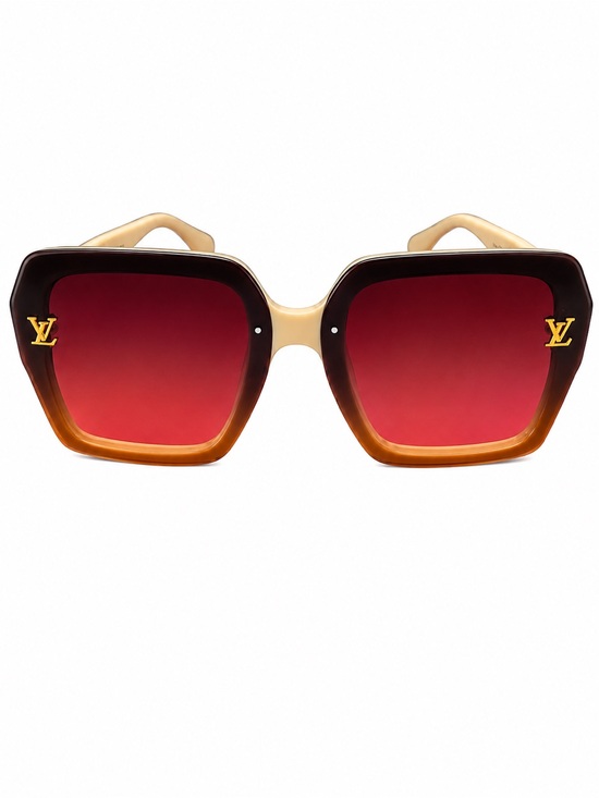 Louis Vuitton Accessories - LV Red Gradient & Brown Square Women’s Sunglasses